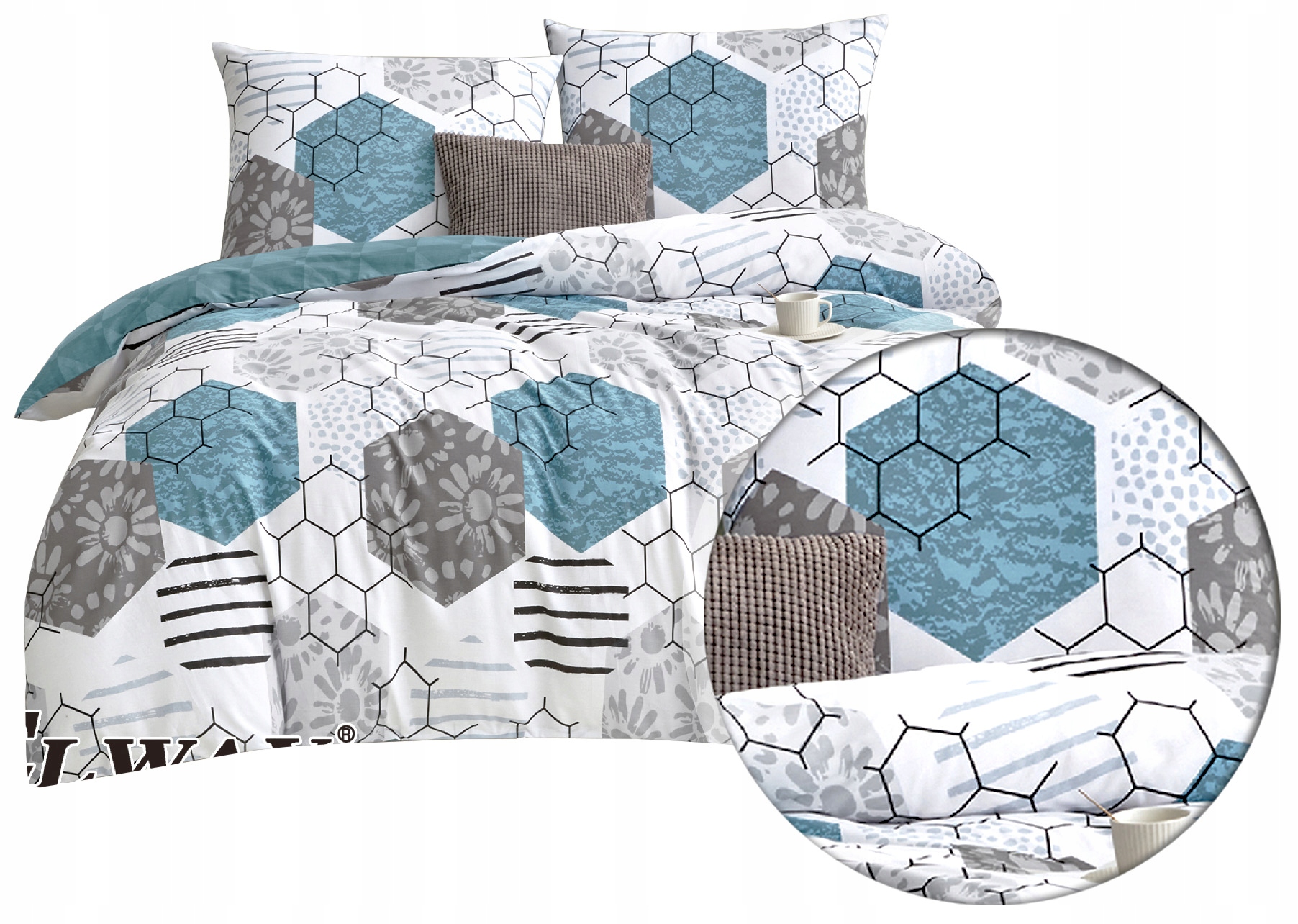 Pościel Elway 180x200 100% Bawełna Komplet Pościeli Satynowej Nowe