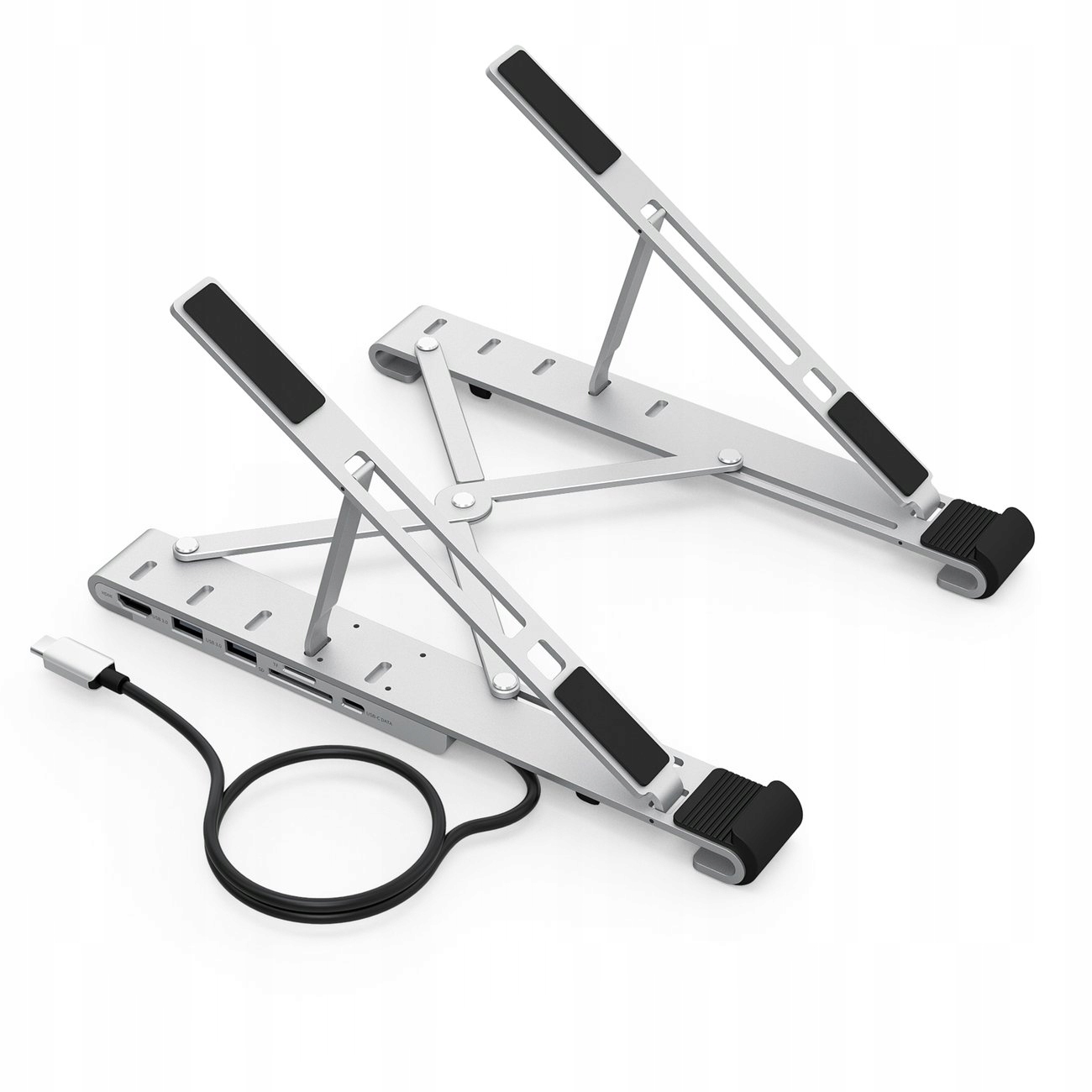 Podstavec pro notebook Pd Usbc Hdmi 2xUSBA 1xUSBC 1xSD 1xTF černý