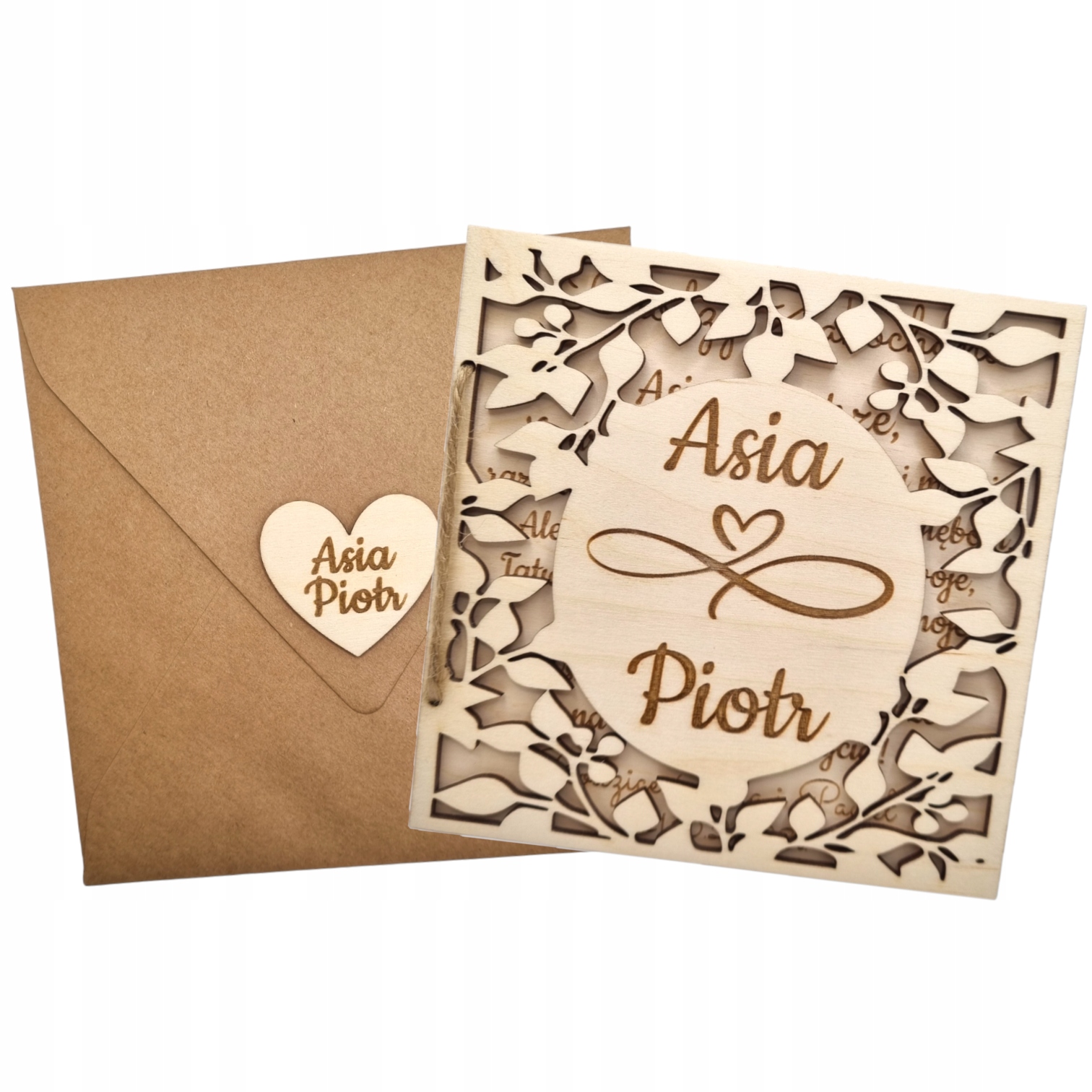 PERSONALIZOWANA KARTKA ŚLUBNA WESELE PREZENT Kod producenta DECORLUX