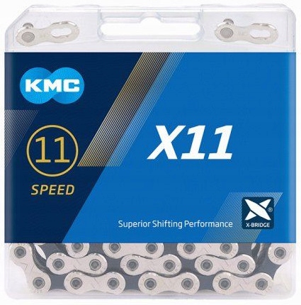 

Łańcuch Rowerowy Kmc X11 Silver/Black 11-rz 118 Sp