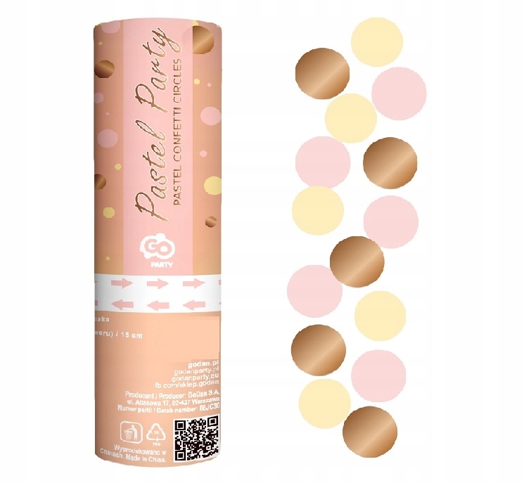

Konfetti pneumatyczne Tuba Rose Gold różowe złoto