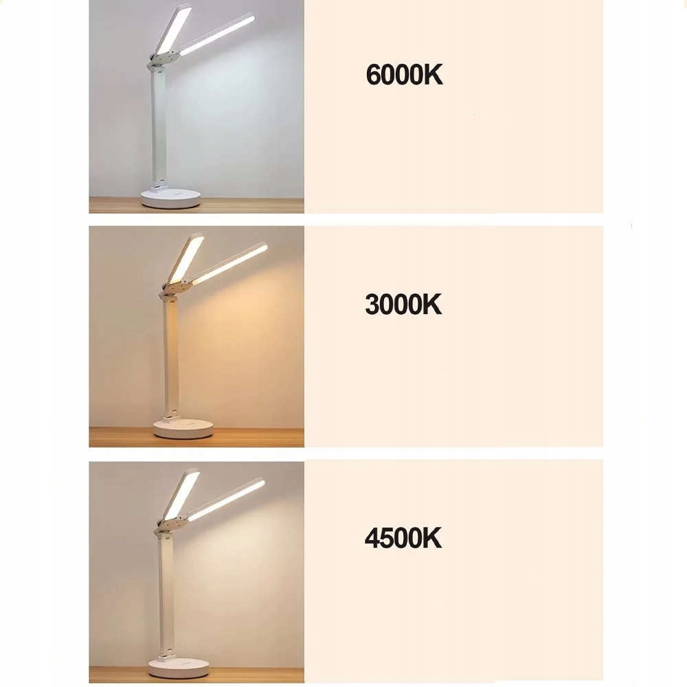 LAMPKA BIURKOWA KREŚLARSKA STOJĄCA DOTYKOWA SZKOLNA NA BIURKO LED Średnica/szerokość podstawy 13 cm