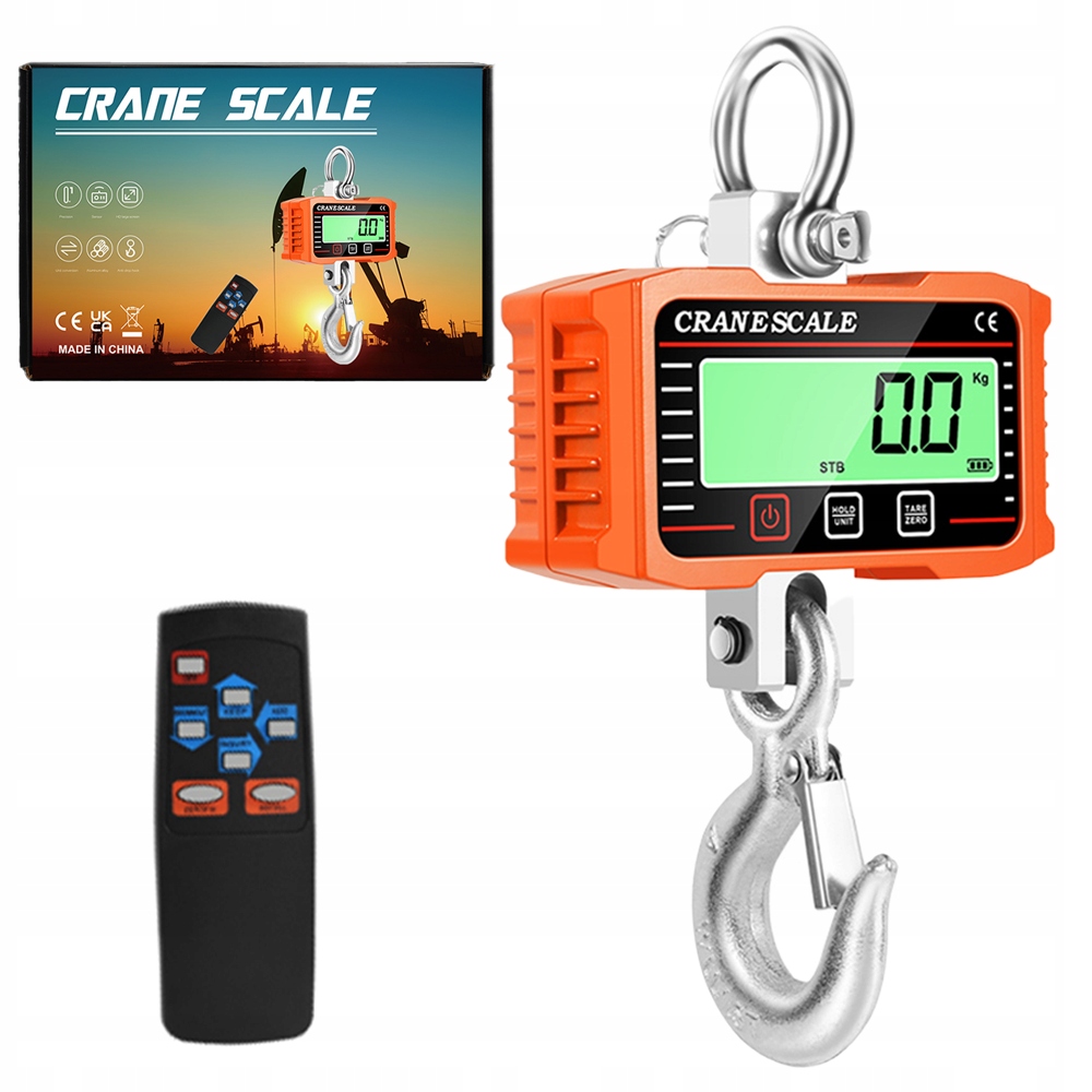 2000KG ELEKTRONICZNA WISZĄCA HAKOWA DŹWIGOWA 2T MAGAZYNOWA WAGA ROLNICZA