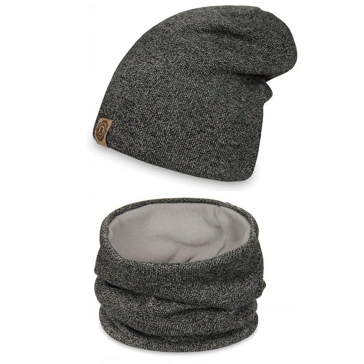 

komplet chłopięcy na polarze Czapka+komin 54-56