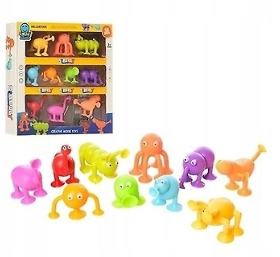 

Silikonowe Klocki Konstrukcyjne Przyssawki 10 Figu