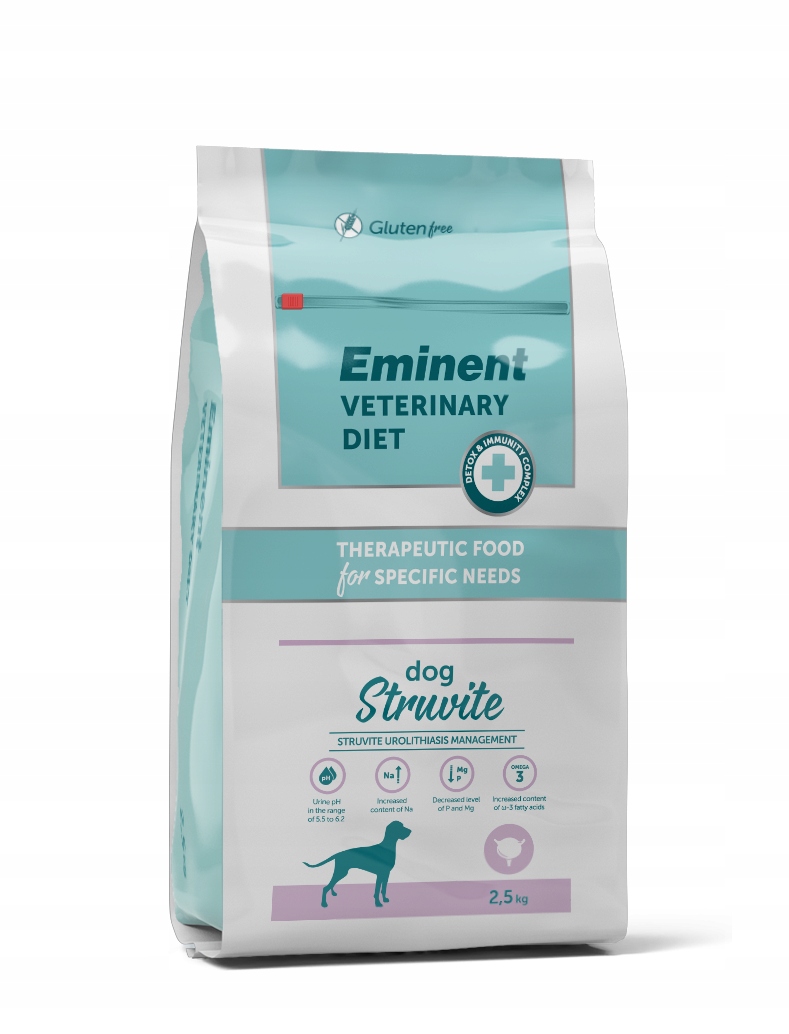 Eminent Veterinary Diet Dog Struvite 2,5 kg suché krmivo pro ledviny