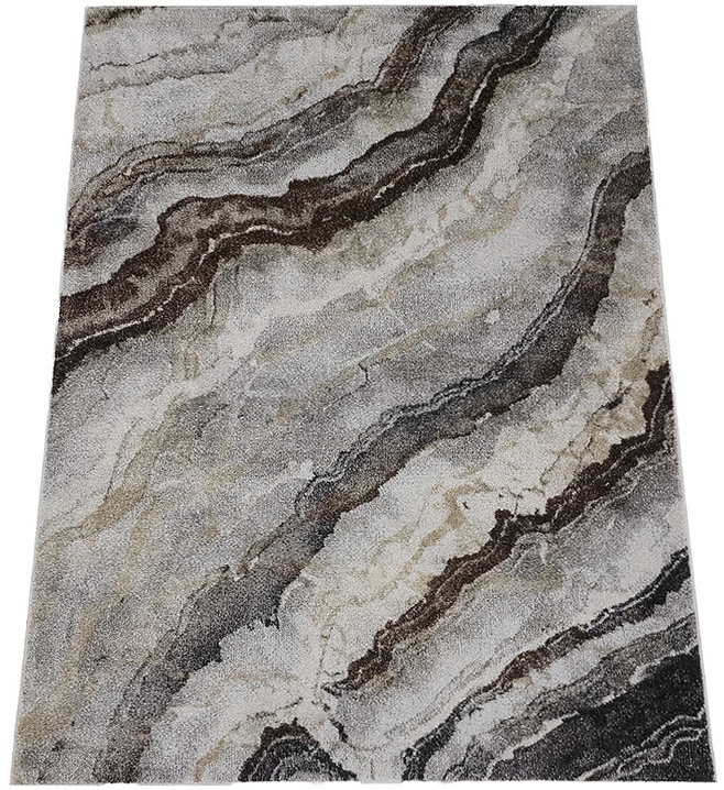 Koberec 240x330 Moderní Šedý Hnědý Do Obývacího Pokoje Ložnice Hrubý Masitý