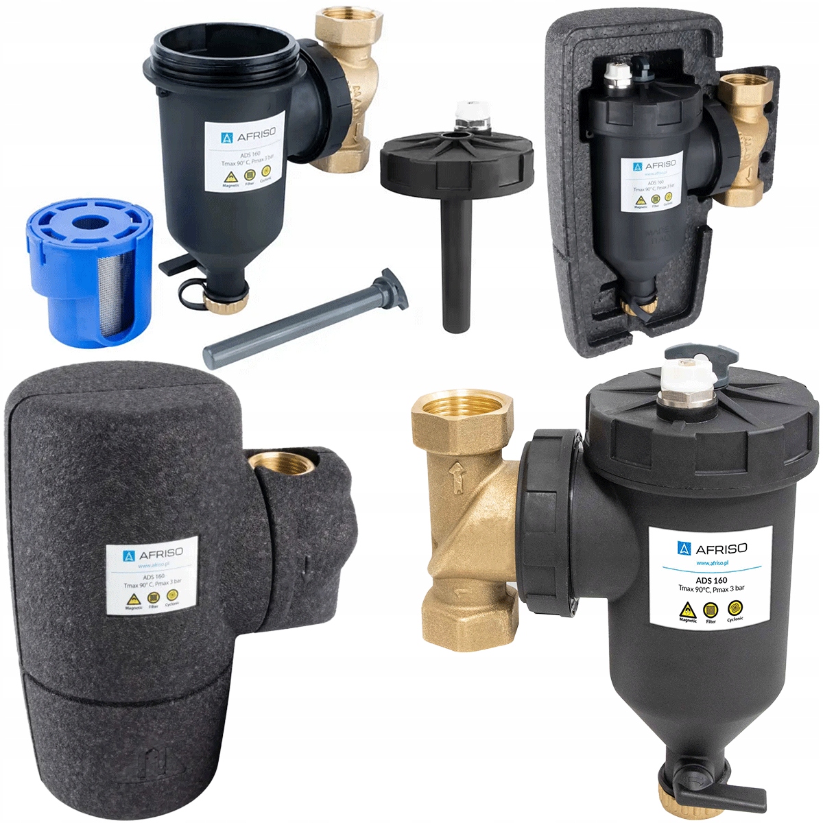 Magnetický Filter Separátor Nečistôt ADS160 Afriso Prípojky Gw G1''