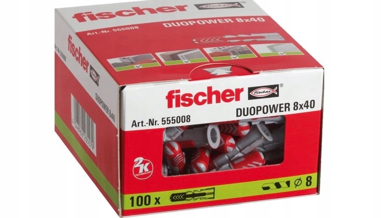

Fischer kołki kołek duopower 8x40 100 sztuk