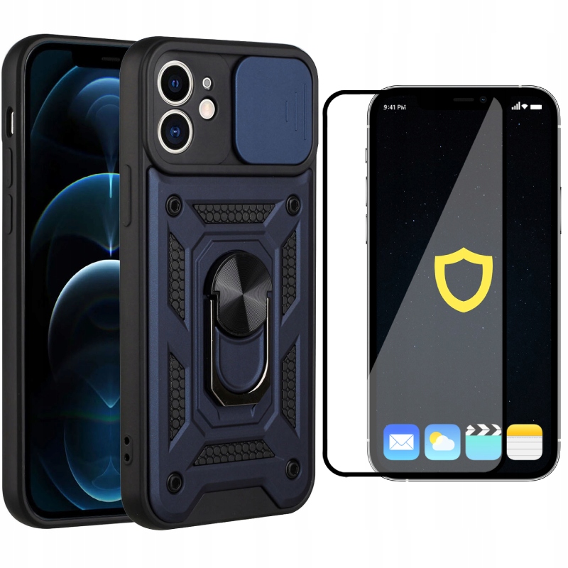

Etui Pancerne Case Camring Do Iphone 12 Szkło