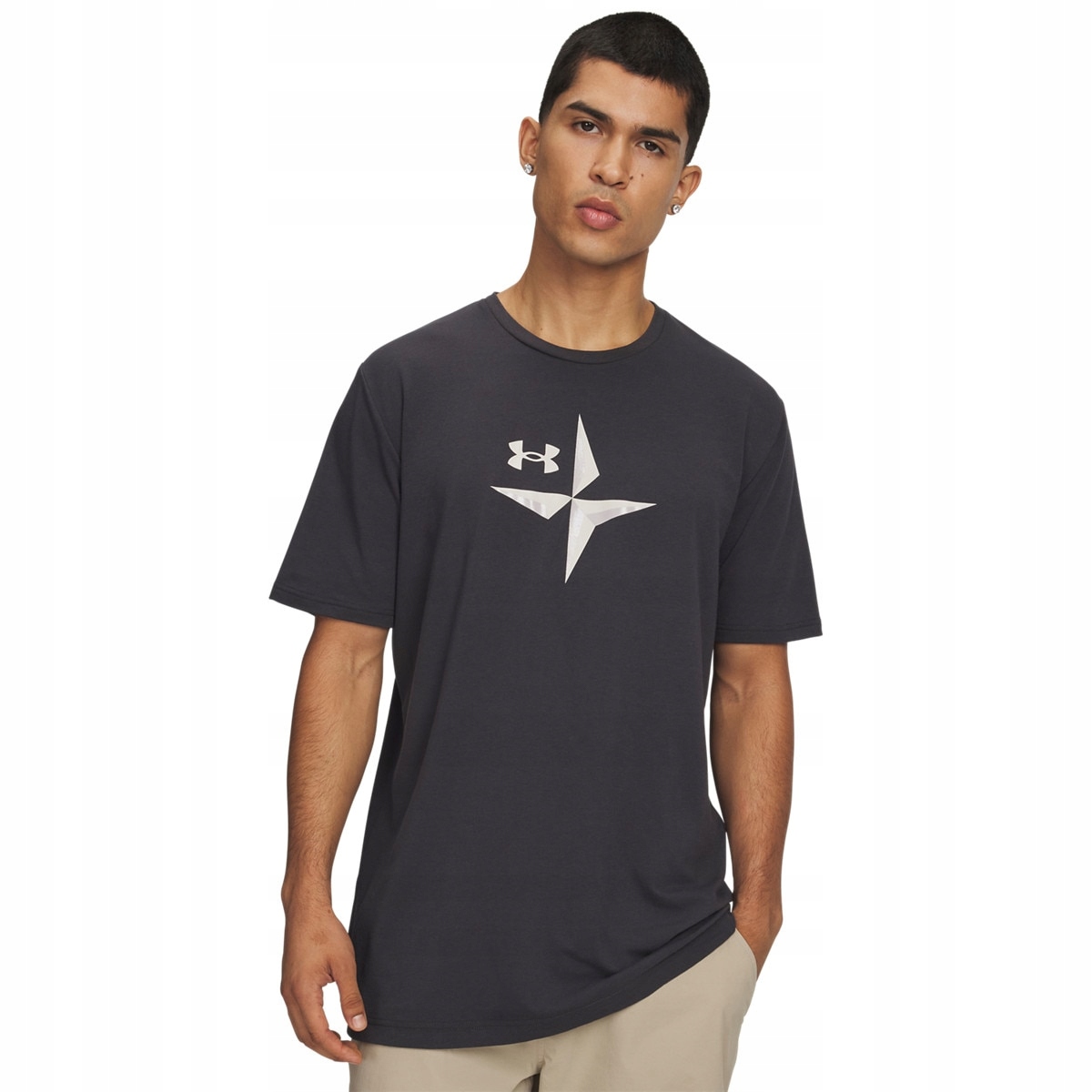 Męska koszulka t-shirt Under Armour Ua Explor Graphic Ss Czarny 3XL