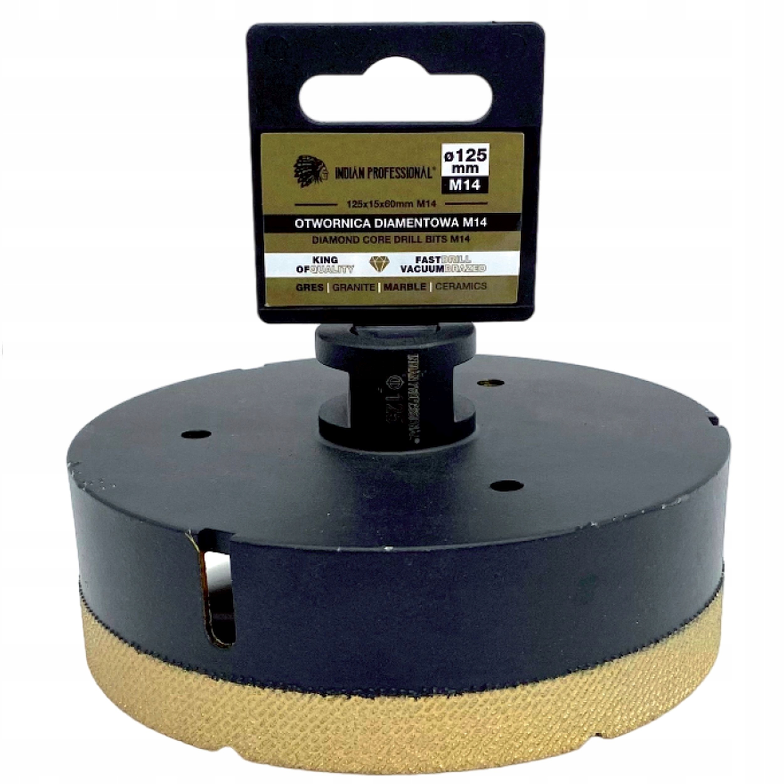 INDIAN PROFESSIONAL Otwornica diamentowa koronka do gresu, płytek 125mm
