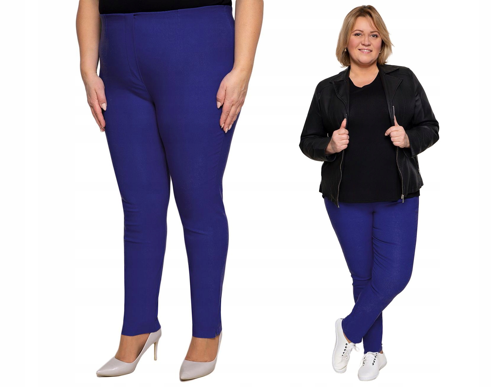 Chabrové kalhoty se zúženou nohavicí 64