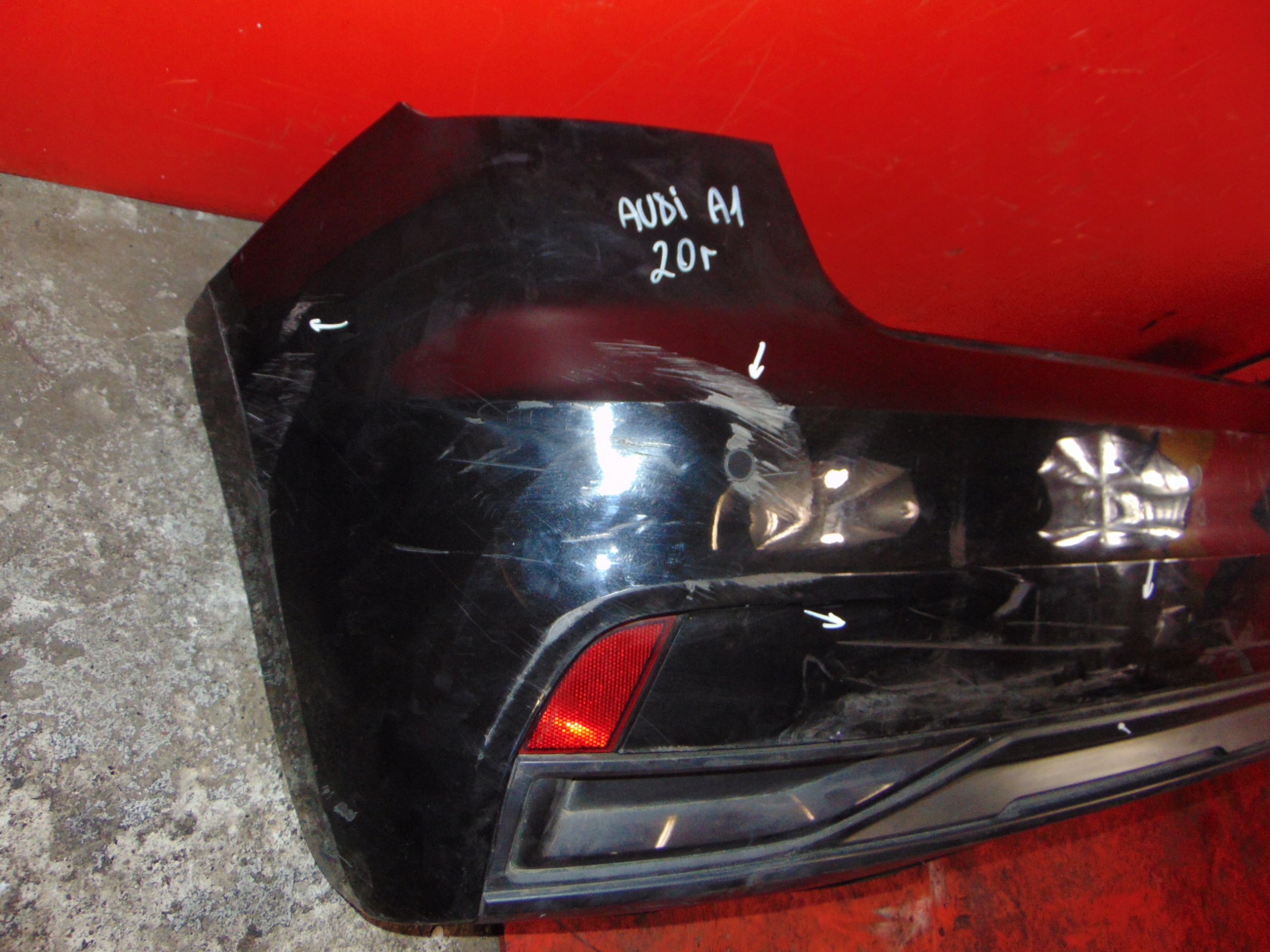 AUDI A1 II GB GBA 82A 2018- bumper rear part sensors bundle PDC black LY9T