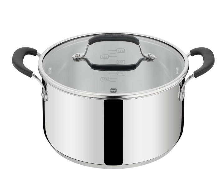 Garnek stalowy z pokrywką Tefal Jamie Oliver E3184455 20cm 3,1l indukcja