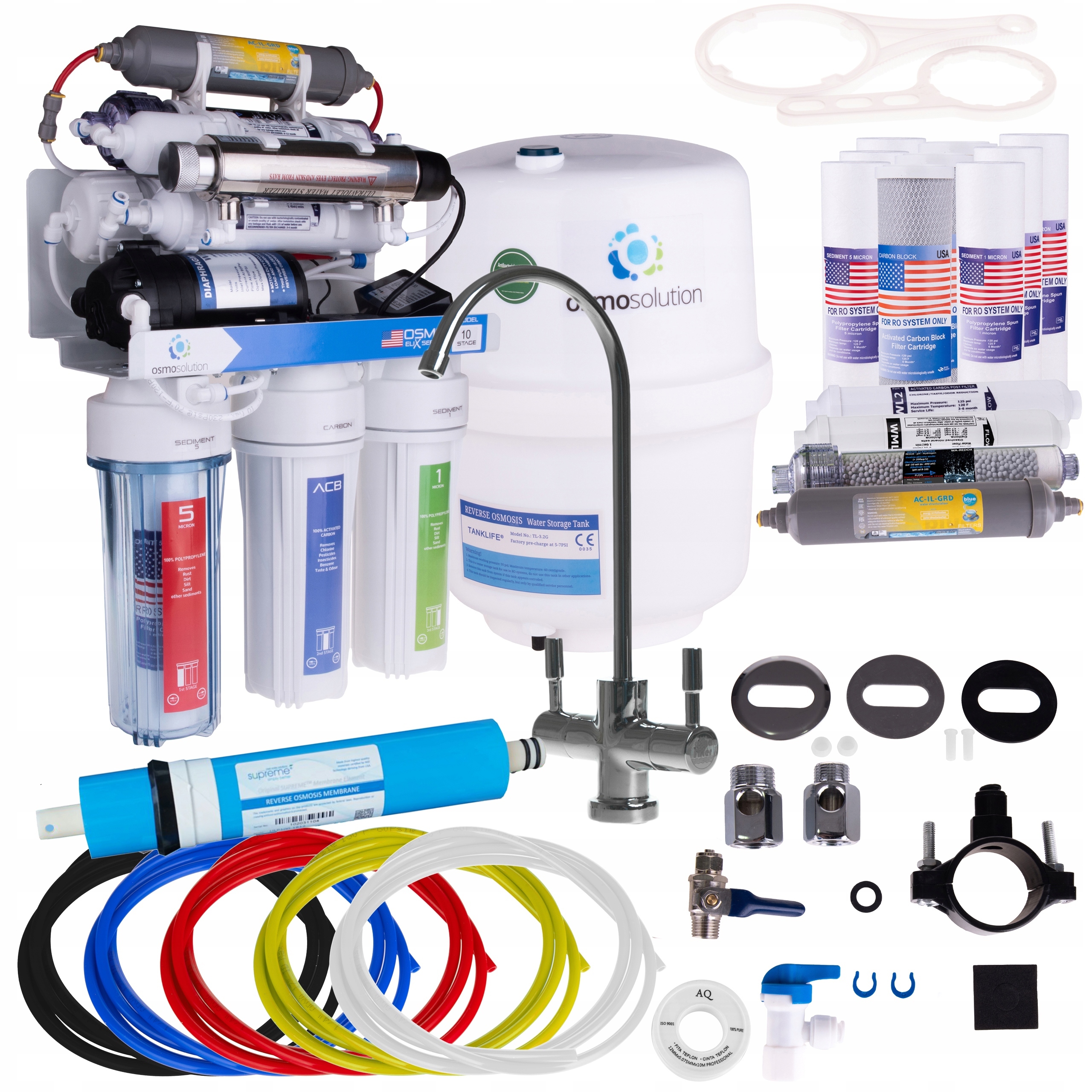 Elix RO10 Osmoza Jonizator Strukturyzator Pompa Uv pH 8