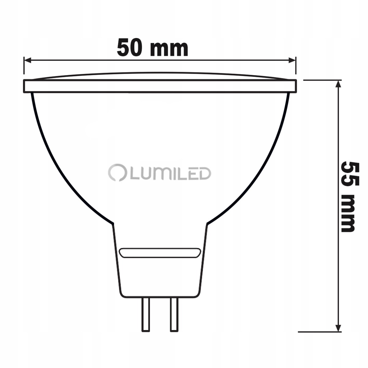 Żarówka LED MR16 6W = 50W 580lm 3000K 230V LUMILED Kształt Reflektor