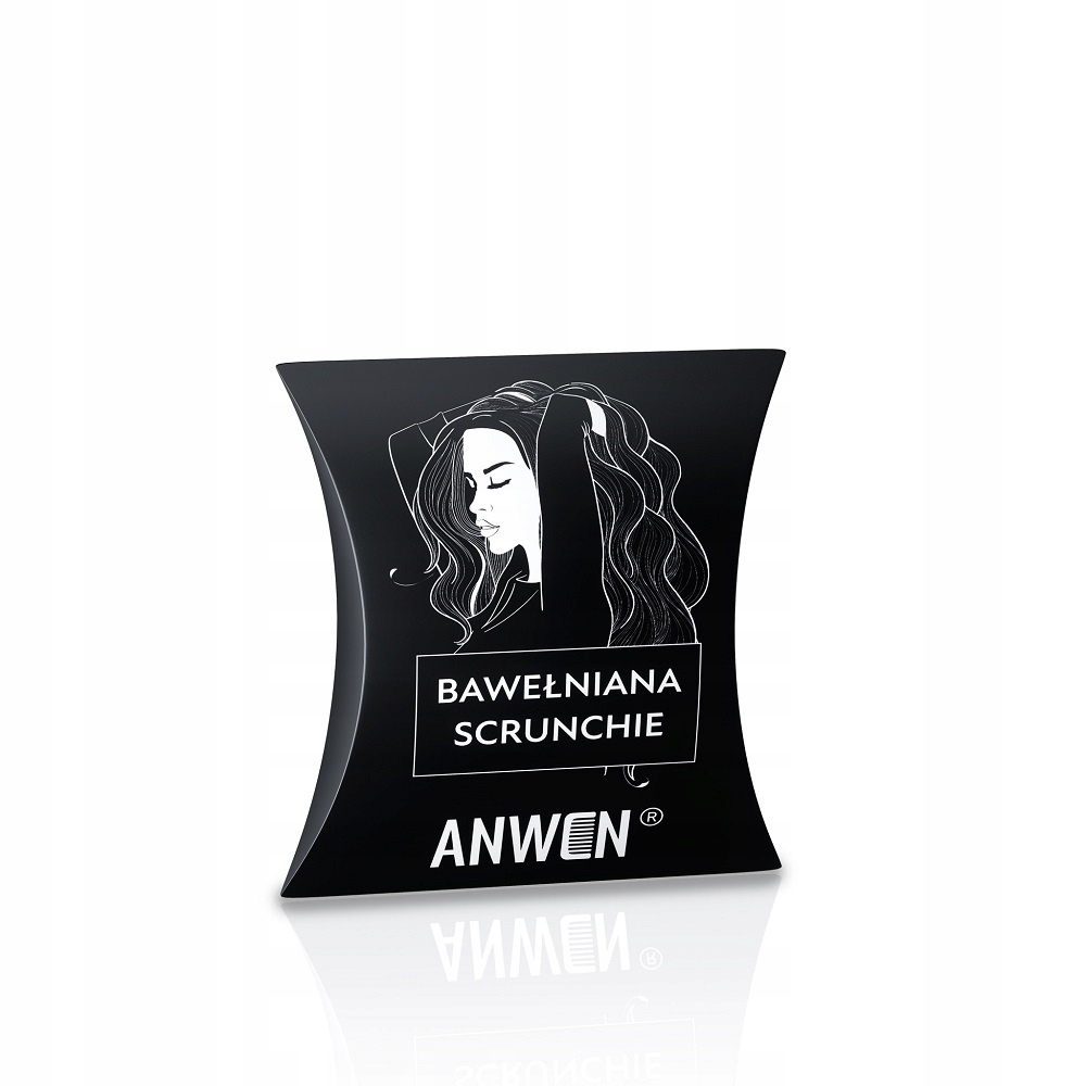 

Anwen Scrunchie Bawełniana gumka do włosów Czarna