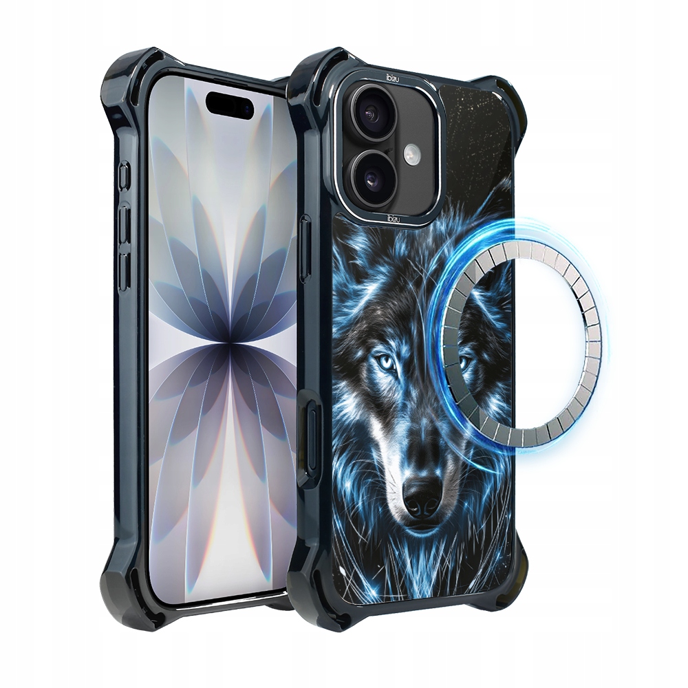 Pouzdro pro iPhone 17 Ibizu DropGuard Ultra s MagSafe, Ledový vlk