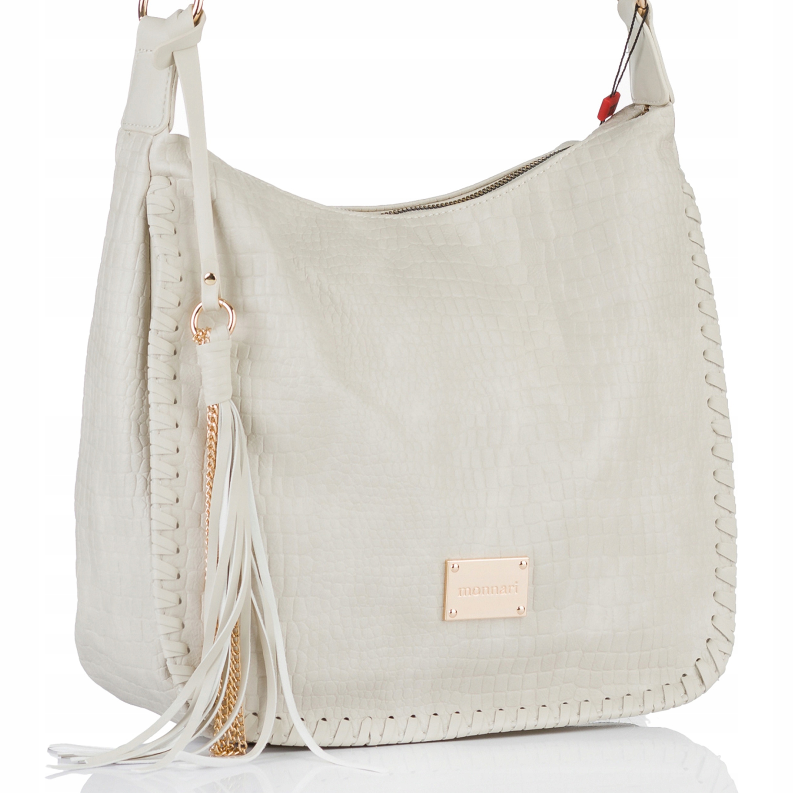 Torebka Monnari Shopper Torba Pojemna shopper na ramię Worek Premium Biała