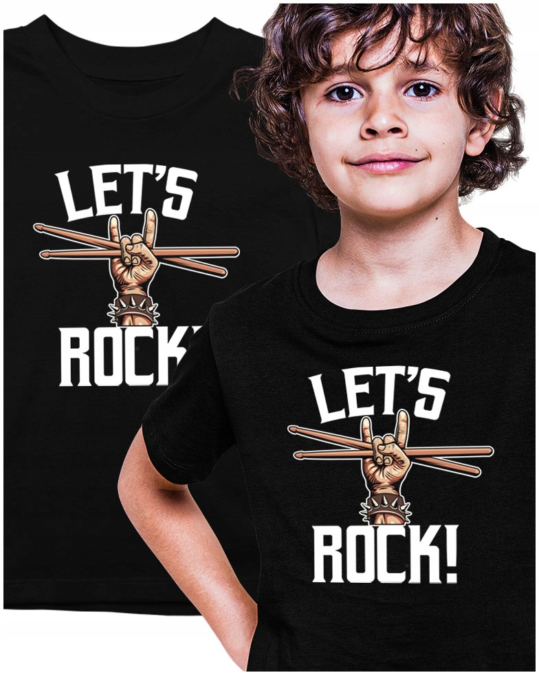 

Koszulka bawełniana Perkusja Muzyka Rock Roll 134