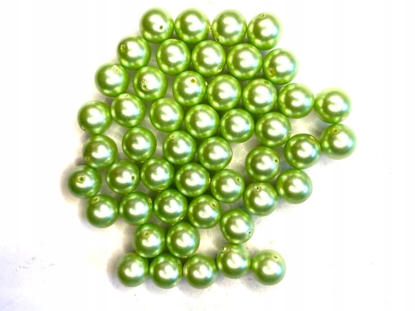 Koraliki Szklane Groszkowy Zielony 10mm 35szt. 478