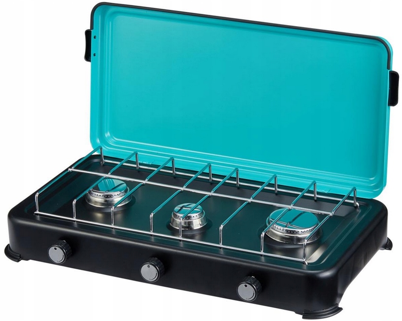 Přenosný Plynový Vařič S 3 Hořáky, Uzamykatelný