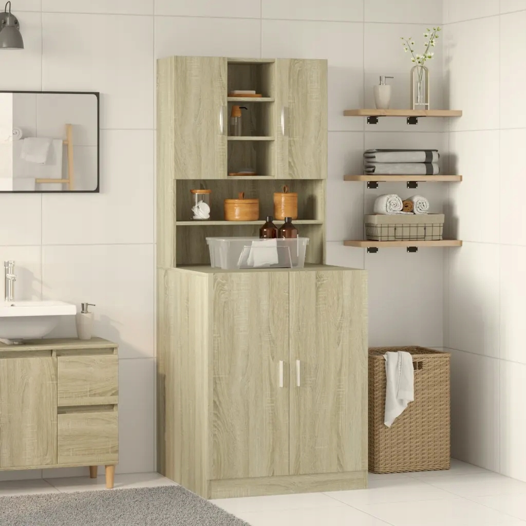 Skříně na pračku 2 ks dub sonoma kompozitní dřevo Sonoma oak 3307666
