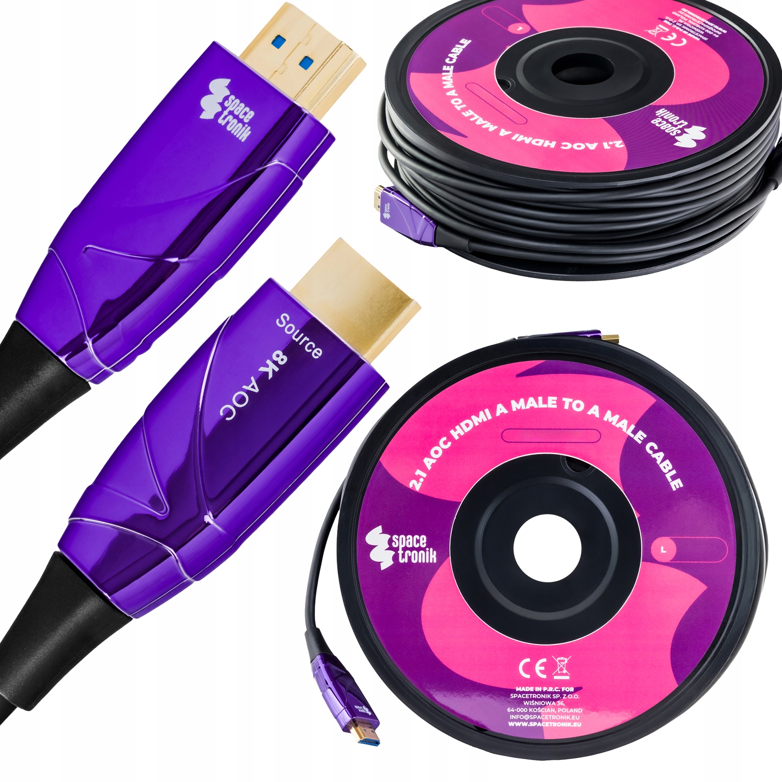 Optický kabel Uhs Aoc Hdmi 2.1 SH-OX500 50 m
