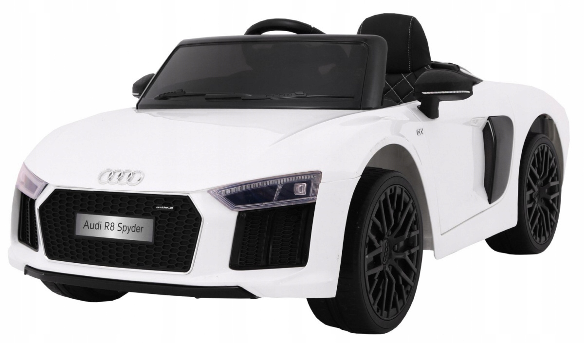 Audi R8 Spyder Elektryczny Samochodzik na Akumulator Pilot 2.4G, Biały