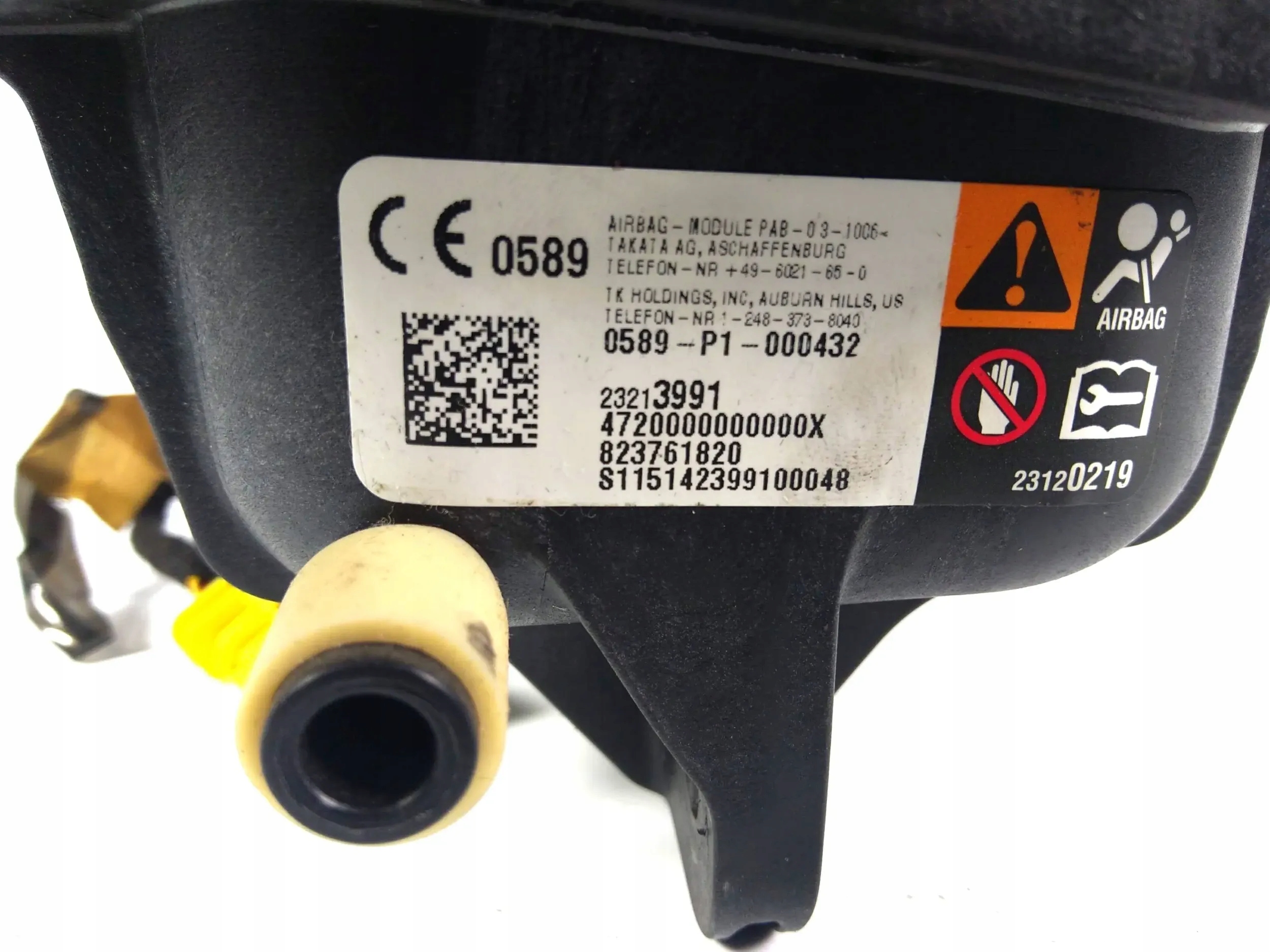 Chevrolet Corvette C7 passenger airbag airbag 2016-19