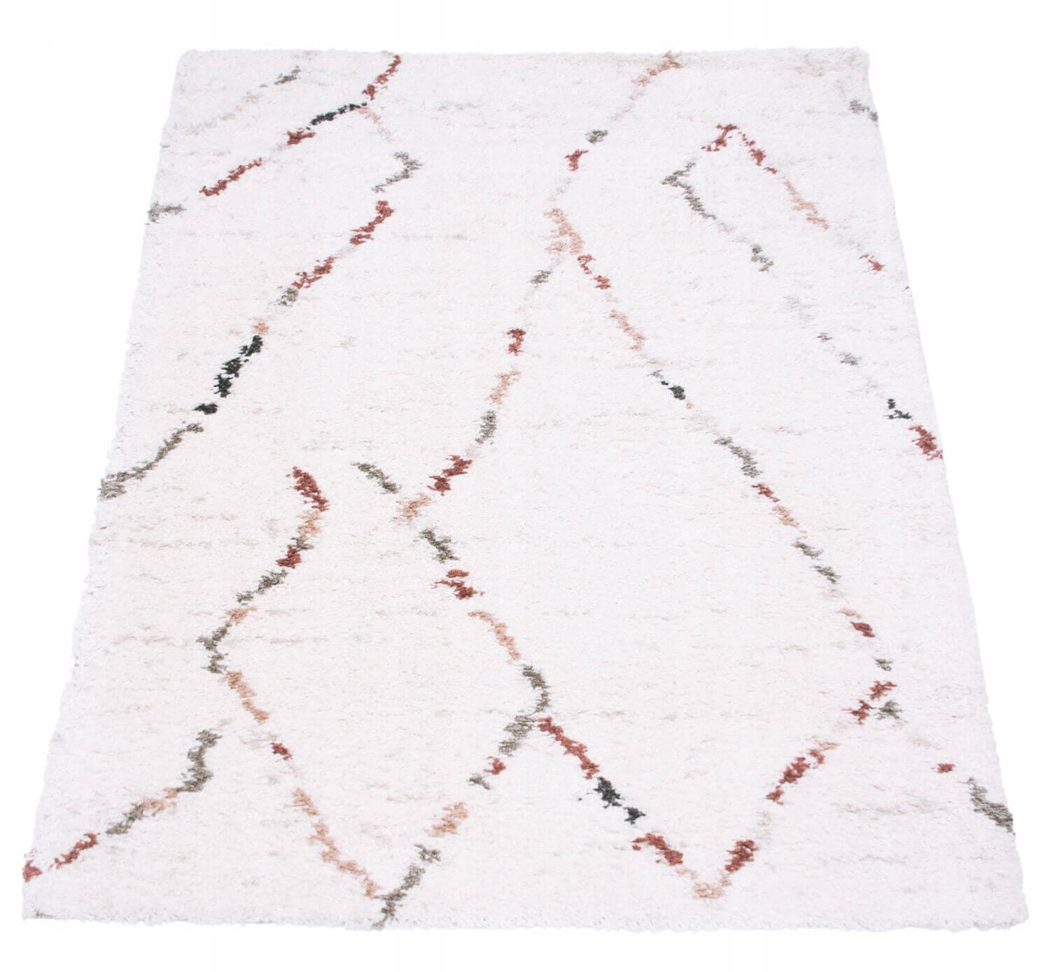 Koberec Shaggy Bílý Do Obývacího Pokoje Ložnice Měkký Plyšový Koberec 80X150