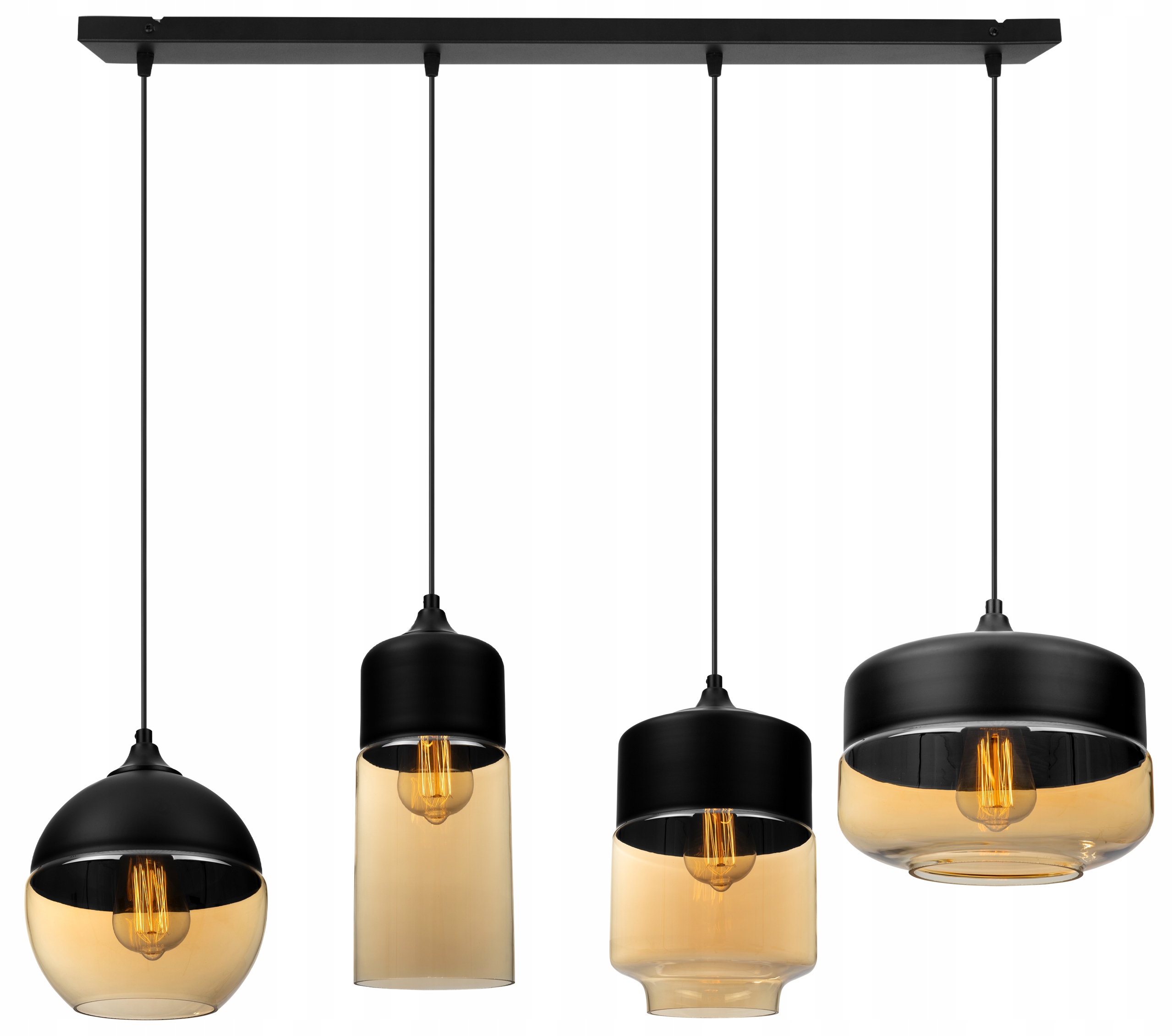 Závěsné Stropní Svítidlo Skleněný Lustr Lišta Moderní Elegantní Loft