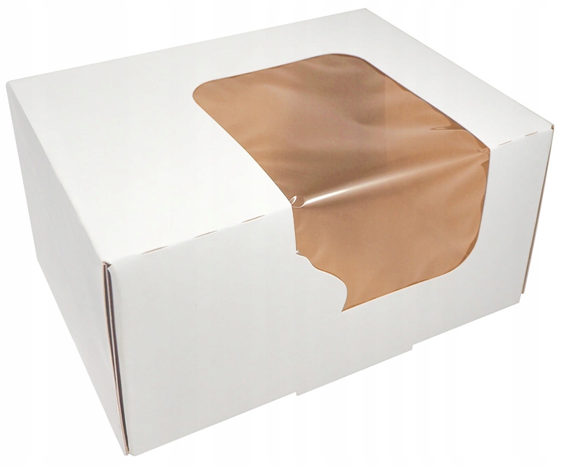 

Karton pudełko na tort ciasto białe okno 16x11x8cm
