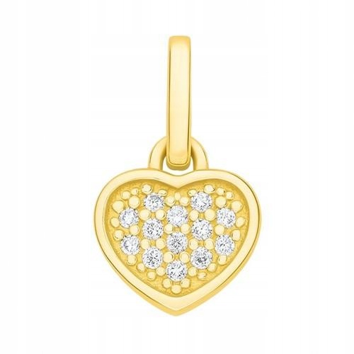 Přívěsek Ze Zlata 585 srdce s zirkony dárek pro ni k Valentýnu