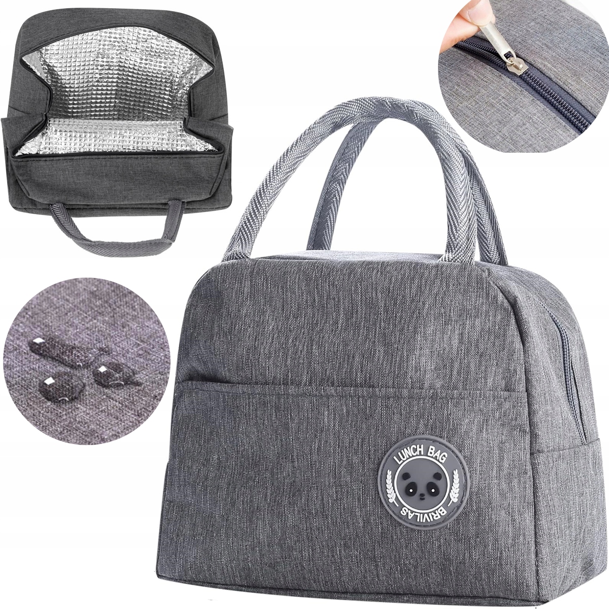 TORBA TERMICZNA ŚNIADANIOWA IZOLACYJNA NA PIKNIK PLAŻĘ LUNCH BOX PODRĘCZNA