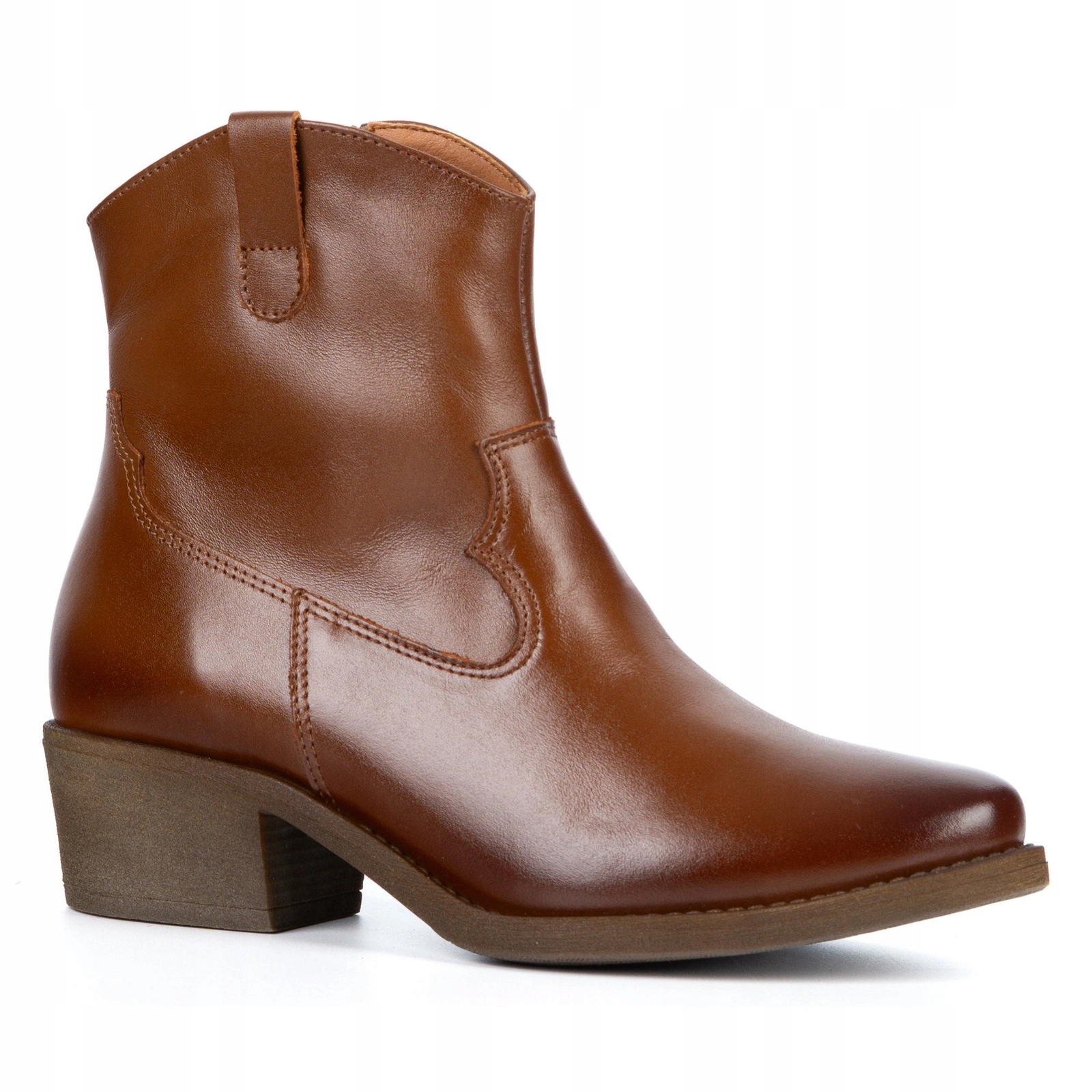 Dámské kotníkové boty kožené boty Olivier Dakota s elegantním střih na podpatku 39