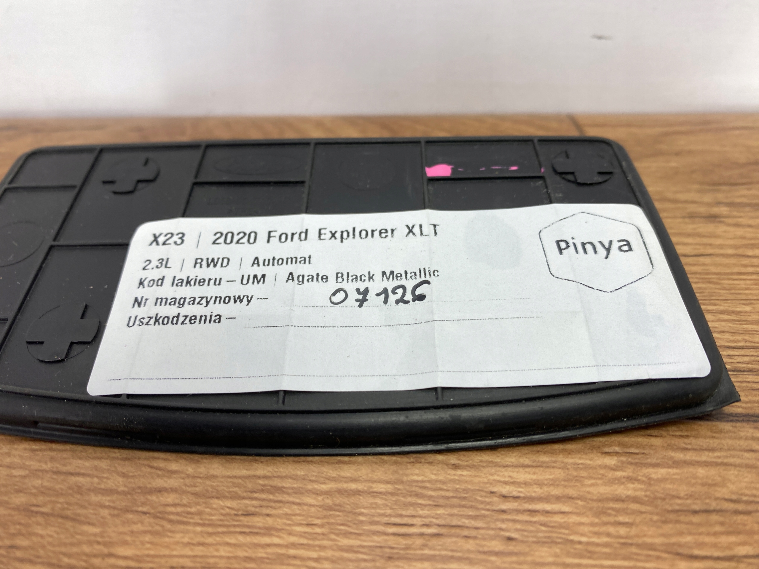 Insert Console Couvre en caoutchouc Ford Explorer MK6 2020+ USA