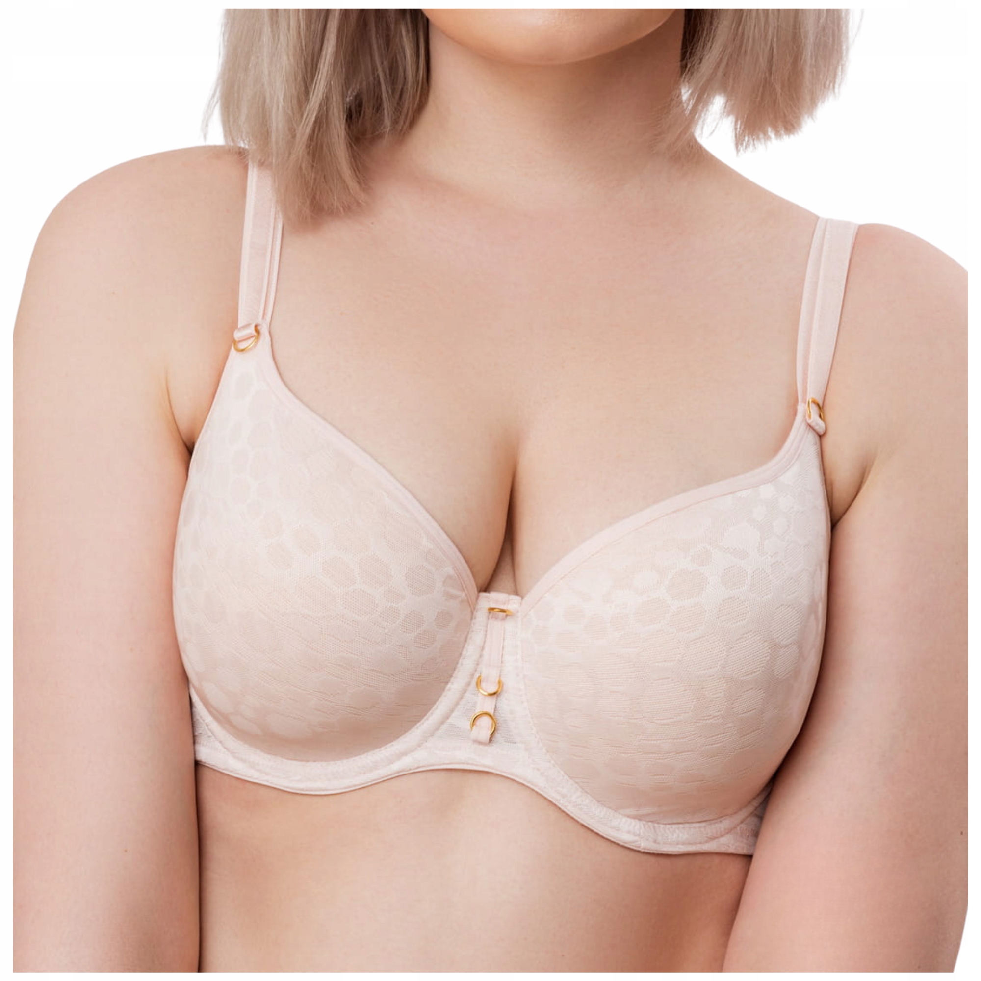 Vycházková podprsenka vyztužená, hladká, pohodlná podprsenka Lemax Simona růžová 90C