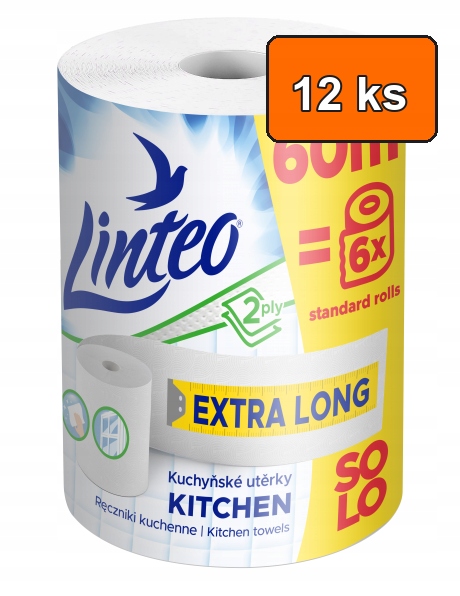 Linteo XXL utěrky 60 m 300 útržků 12 ks