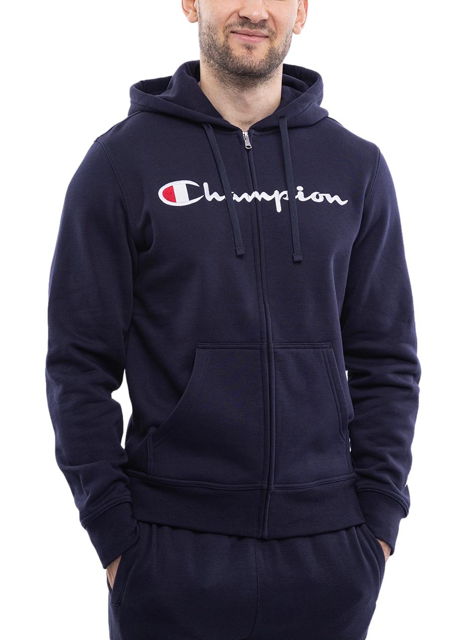 Champion pánská mikina s kapucí sportovní tepláková, rozepínací hoodie vel. M