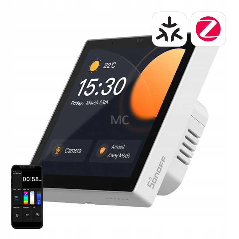 Sonoff Nspanel Pro 86PW Ovládač Spínača Svetla Termostat Bt Wifi Zigbee