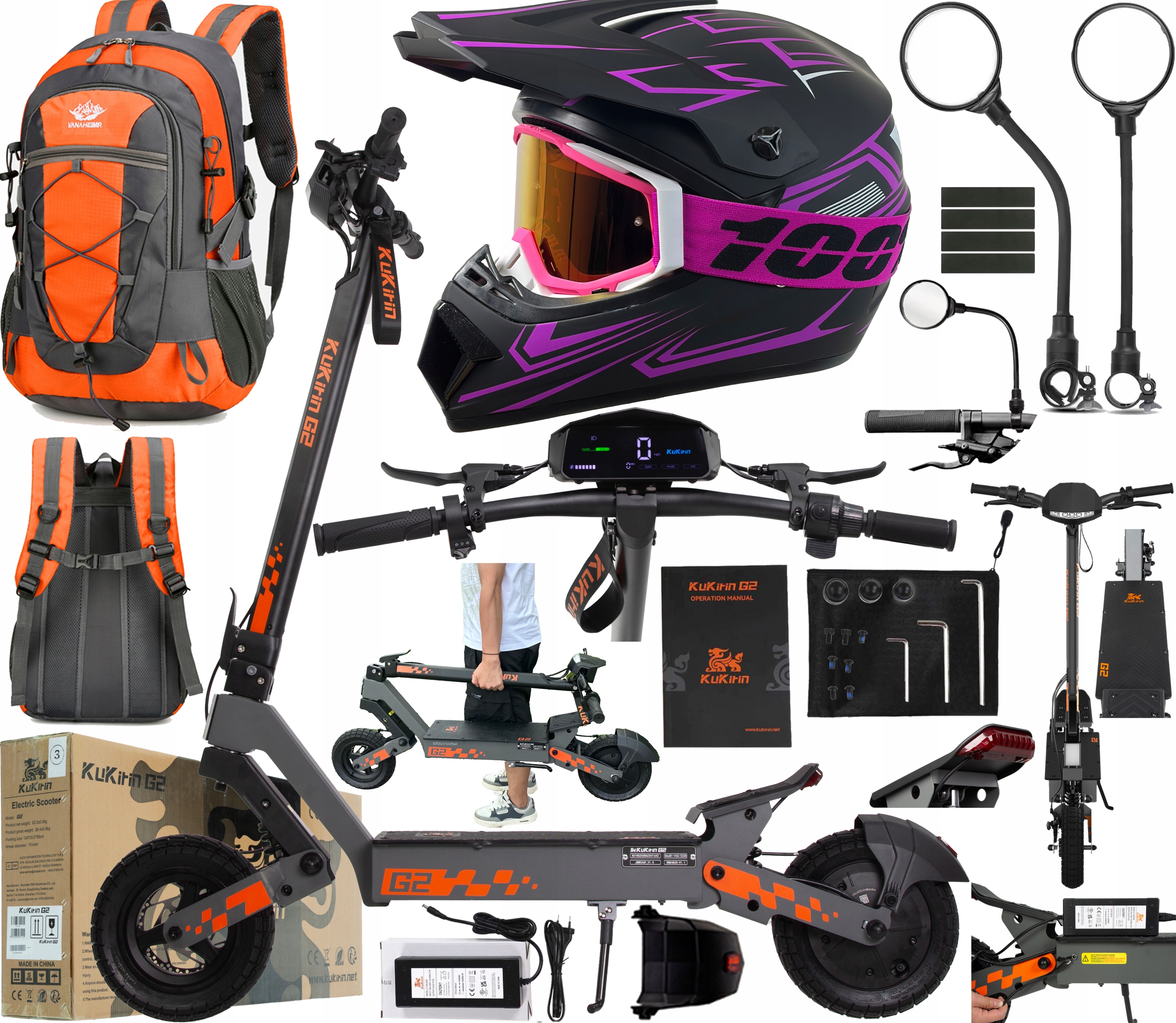KuKirin G2 Pojazdy elektryczne 800W 48V 15Ah 45KM/H Meski/Damski +Prezent