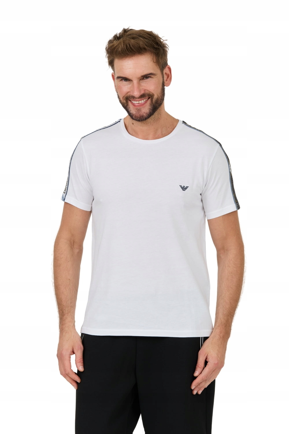 Emporio Armani Bílé tričko s logem XL