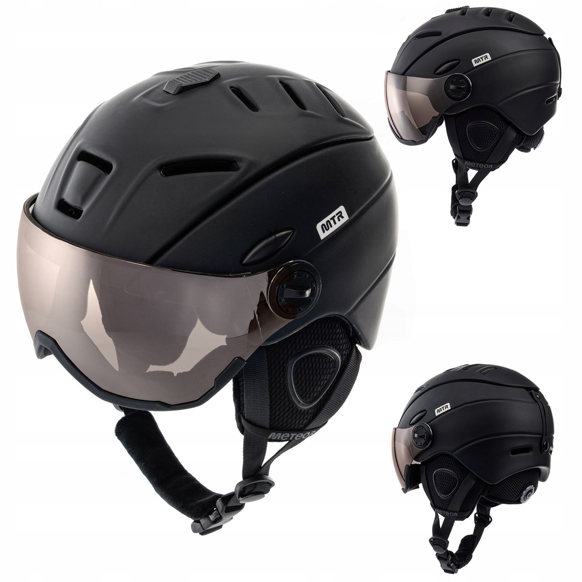 Lyžařská Přilba Snowboard Se Sklem Meteor Holo L 58-61 filtr S2 nastavitelný