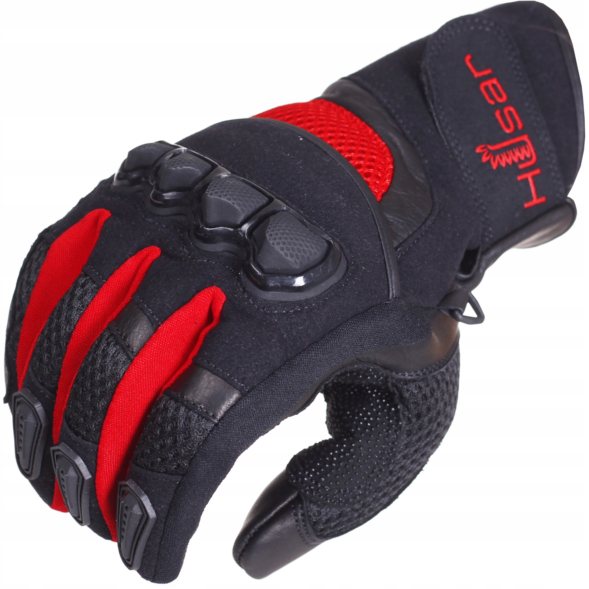 RĘKAWICZKI MOTOCYKLOWE LETNIE HUSAR GRIZZLY red