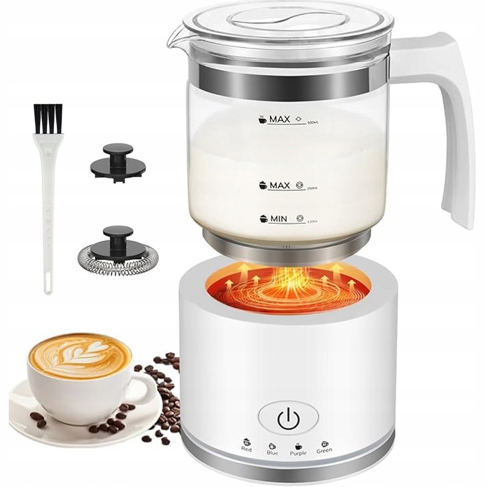 Napěňovač mléka Horký a studený 4 režimy napěnění mléka 600 W Bílý