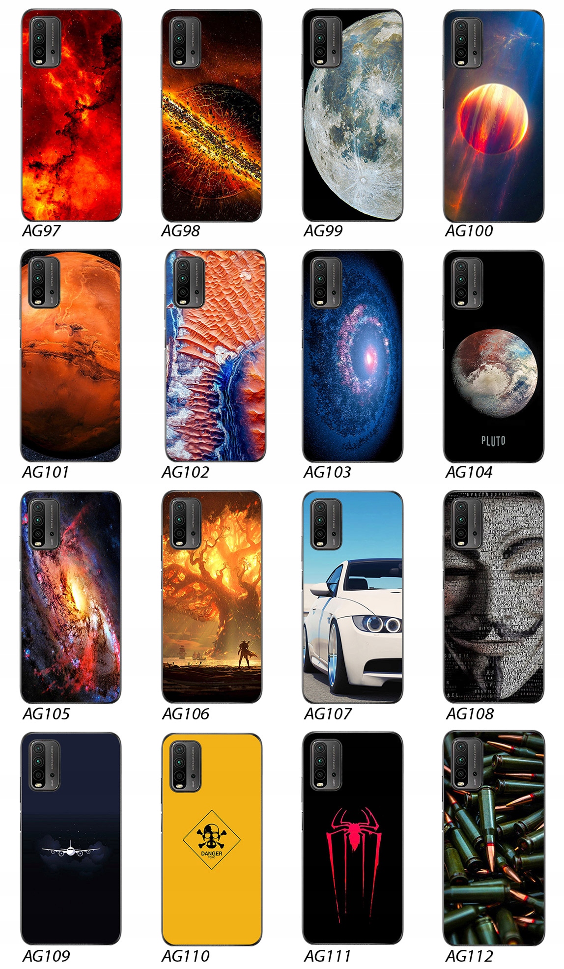 ETUI PLECKI FOTO Case OBUDOWA Pokrowiec WZORY SZKŁO 9H do Xiaomi Redmi 9T Dedykowana marka Xiaomi