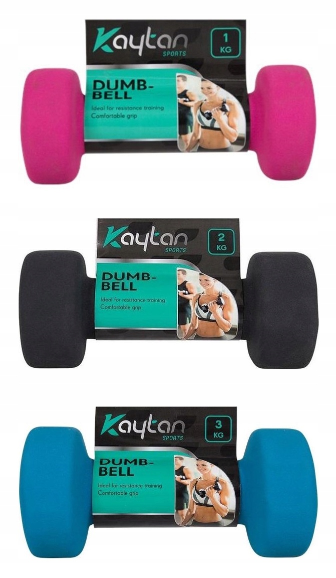 HANTLE DUMBBELL CIĘŻARKI 2 x 7,5 kg POWLEKANE GUMĄ Marka Kaytan