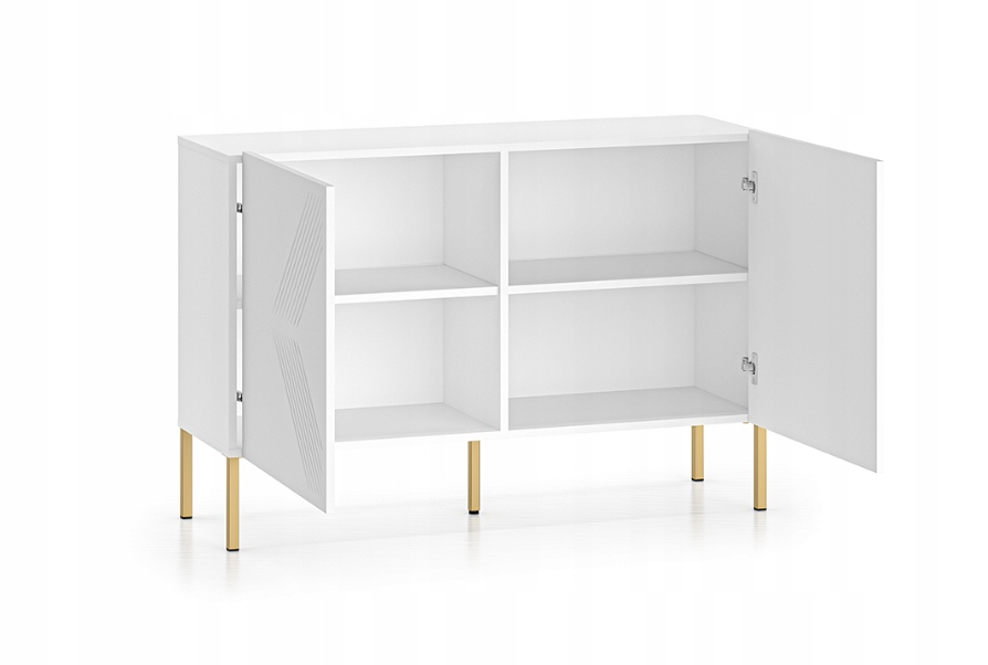 Meblościanka Zestaw Mebli Do Salonu 1 Biały KLERMO Nogi ML